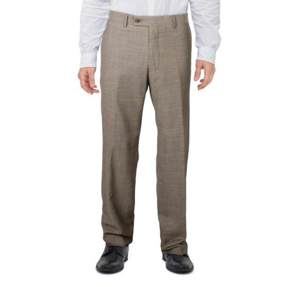 The Mens store Mens Beige Tapered Check Slim Fit Suit Separate Pants 38R